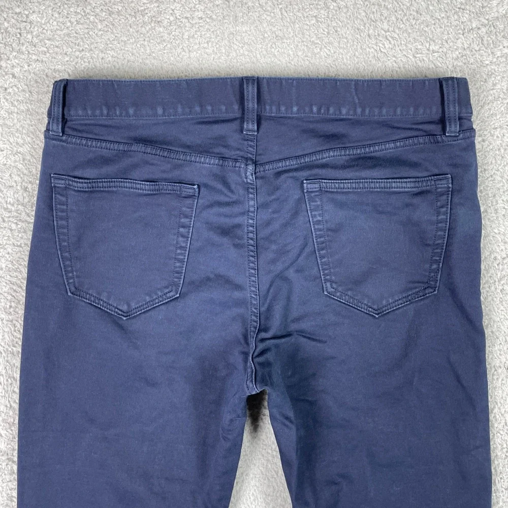 Banana Republic Slim Traveler Pants Mens 35x32 Navy Blue Stretch Preppy Business